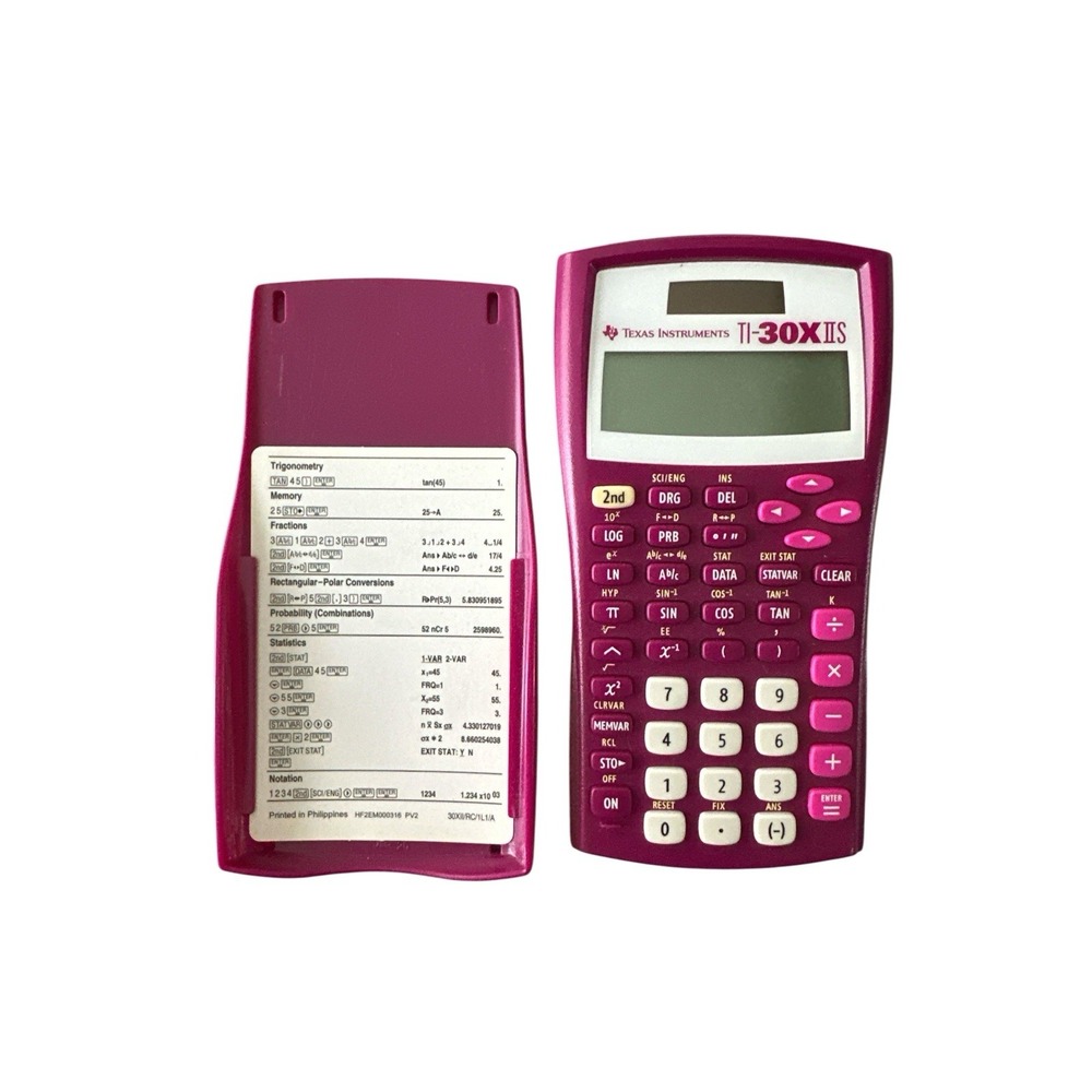 Texas Instruments TI-30X IIS Scientific Calculator Pink with Cover Works